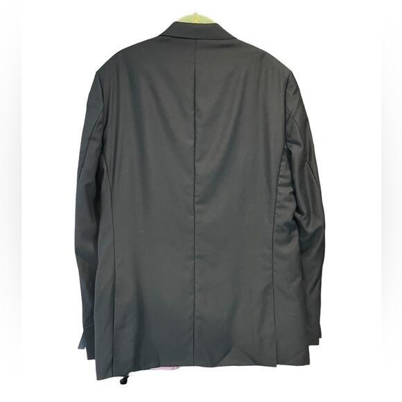 Zanetti Lanificio Di Biella Men's Black Porto Suit Jacket 44L Slim NWT MSRP $395 - Picture 2 of 8